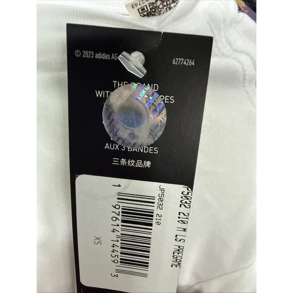 Adidas LS Top Tee New York Red Bulls Pregame, XS, White
